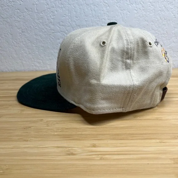 New Era Super Bowl XXX 1996 Vintage Hat Steelers vs Cowboys Cream Green 90s OSFA - Picture 4 of 8